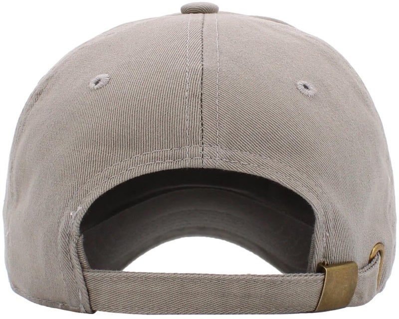 KBETHOS KB-LOW LGY Classic Cotton Dad Hat Adjustable Plain Cap. Polo Style Low Profile (Unstructured) (Classic) Light Gray Adjustable - Image 3